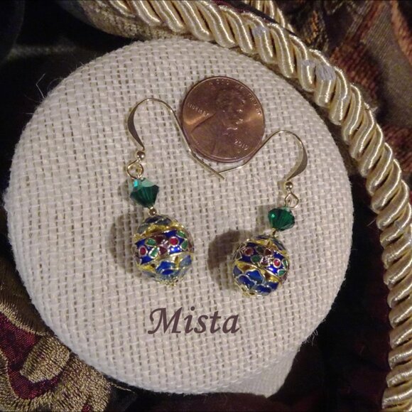 Cloisonne earrings in six handcrafted artisanal designs - Picture 13 of 15